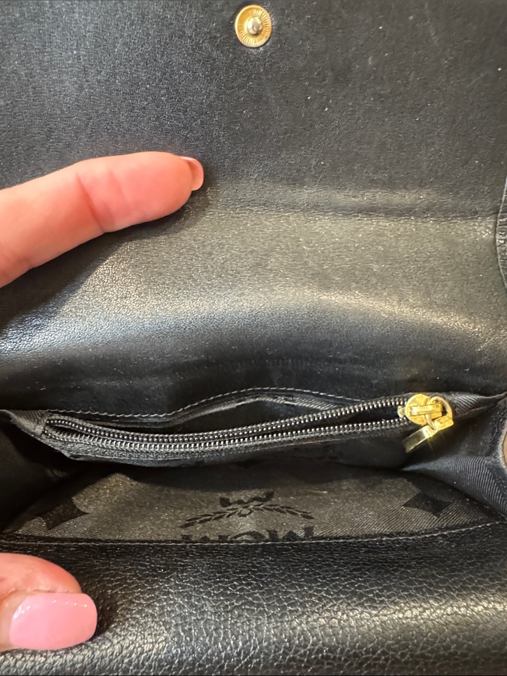 MCM Black Leather Wallet with Gold Hardware - Picture 5 of 13